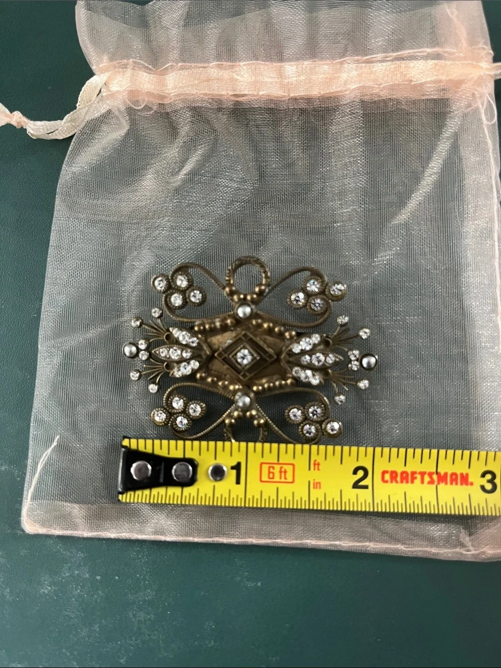 Sorrelli Rhinestone & Faux Pearl Pin / Brooch